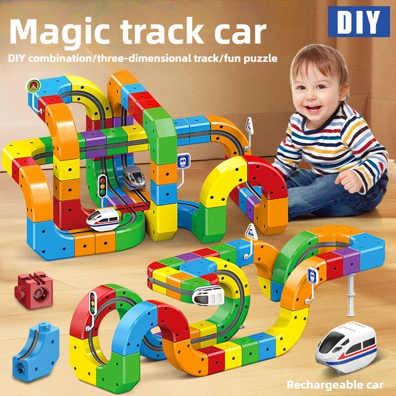 Magic track car